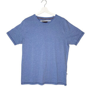 Denim & Flower Shirt Mens Large Blue Crewneck Lightweight Casual Soft Tee Dots